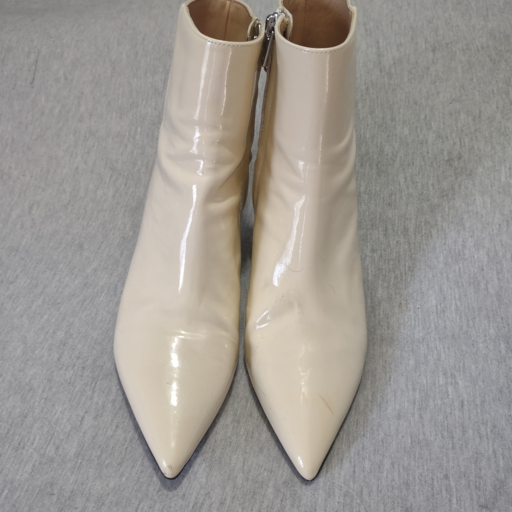 Coach Off White (Natural) Kitten Heel Boots, Sz 7